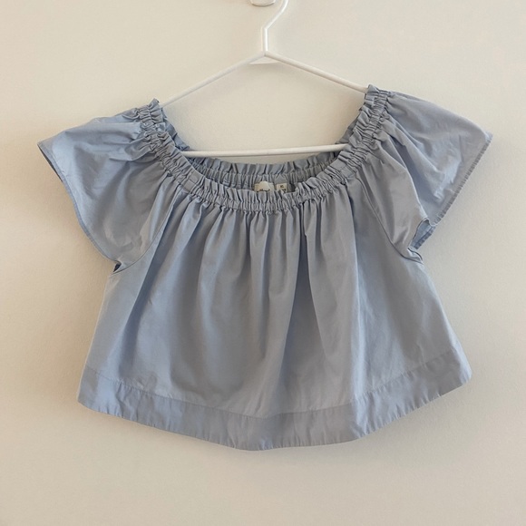 Wilfred Baby Blue Ruffle Crop, Size XS - Picture 2 of 10